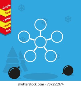 Infographics step by step with radial structure.