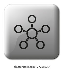 Infographics step by step with radial structure flat vector icon.