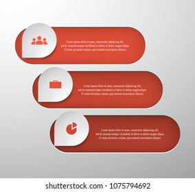Infographics step by step. Universal abstract element of chart, graph, diagram with 3 steps, options, parts, processes. Green vector business template for presentation and training.