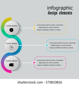 Infographics Step By Step. Universal Abstract Elements Of Chart, Graph, Diagram With 3 Steps, Options, Parts, Processes. Vector Business Template For Presentation And Training. EPS 10