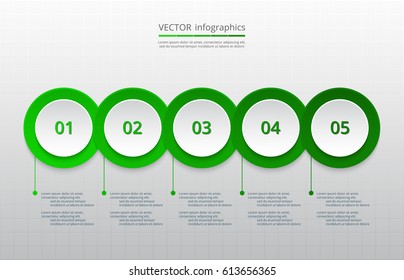 Infographics step by step. Universal abstract element of chart, graph, diagram with 4 steps, options, parts, processes. Green vector business template for presentation and training.