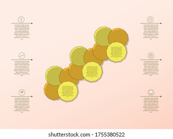 Infographics step by step. Vector business template for presentation and training.