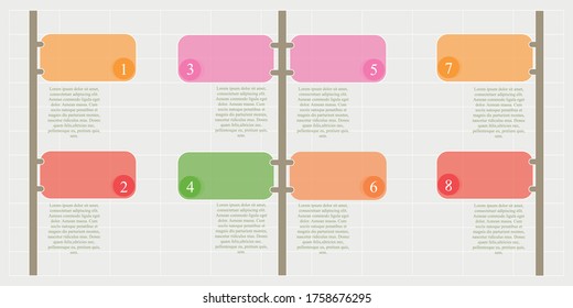 Infographics step by step. Vector business template for presentation and training.