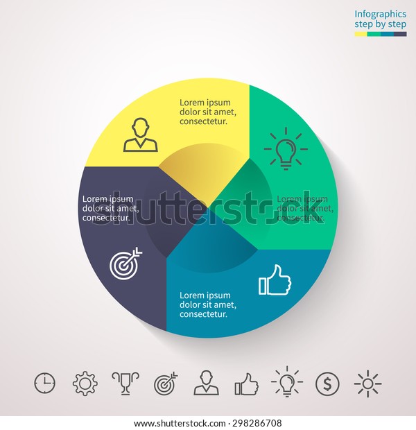 Infographics Step By Step Zigzag Universal Stock Vector Royalty Free 298286708 Shutterstock 2352