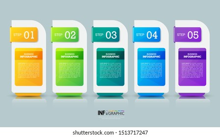 Infographics step design template, Business concept, Can be used for workflow layout, diagram, annual report, web design.Creative banner, label vector.