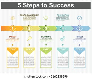 Infographics Step to Success - Vector