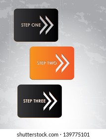infographics steps over gray background vector illustration