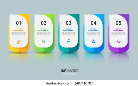 Infographics steps template, can be used for workflow layout, diagram, annual report, web design.Creative banner, label vector.