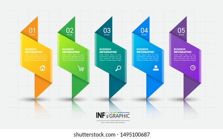 Infographics steps template, can be used for workflow layout, diagram, annual report, web design.Creative banner, label vector.