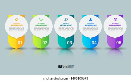 Infographics steps template, can be used for workflow layout, diagram, annual report, web design.Creative banner, label vector.