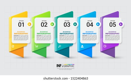 Infographics steps template, can be used for workflow layout, diagram, annual report, web design.Creative banner, label vector.