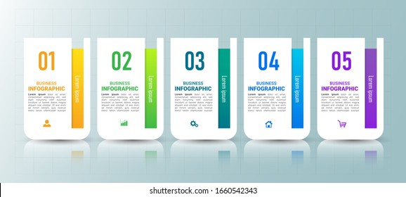 Infographics steps template, can be used for workflow layout, diagram, annual report, web design.Creative banner, label vector.
