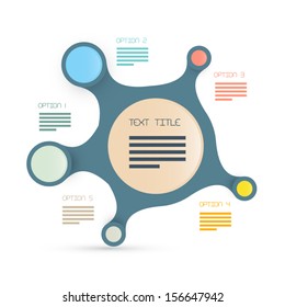 infographics structure with main title and six options