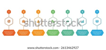 Infographics tab paper index template. Vector illustration abstract background. 5 Business step, banner, web design. Business infographic template. 8 Step timeline journey. 8 Step Infographic