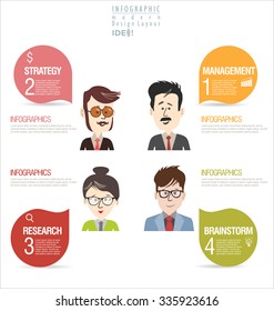 Infographics teamwork design concept modern background 