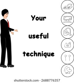 Infographics technique, modern vector illustration. Print design, business theme, new 