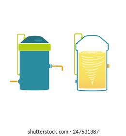 Tecnología de infografía de la producción de cerveza