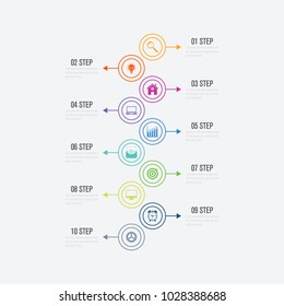 Infographics template 10 options. Data and information visualization. Dynamic infographics stylish geometric. element for design business invitations, gift cards, flyers and brochures