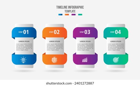 Infographics template, 3D Business concept with 4 steps or options, can be used for workflow layout, diagram, annual report, web design.