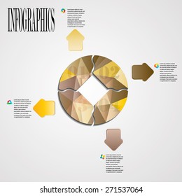 Infographics Template. Abstract Circle Vector Background.