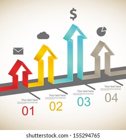 Infographics template with arrows