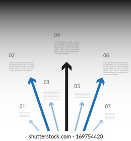 Infographics template with arrows.