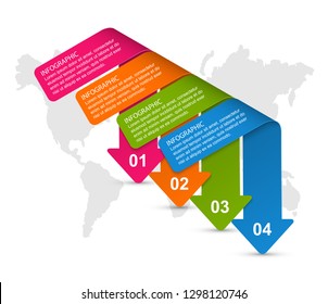Infographics template with arrows. Infographics for business presentations or information banner.