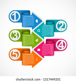 Infographics template with arrows. Infographics for business presentations or information banner. 
