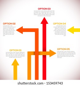 Infographics template with arrows. Different Way Infographics