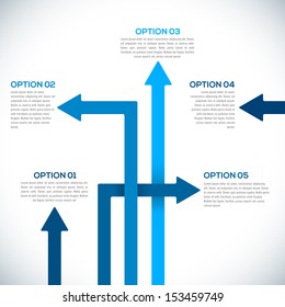 Infographics template with arrows. Different Way Infographics