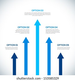 Infographics template with arrows. Different Way Infographics