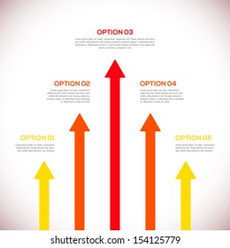 Infographics template with arrows. Different Way Infographics