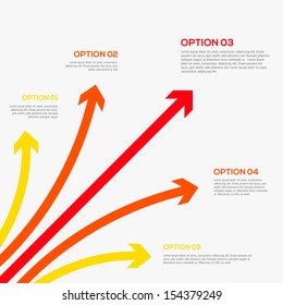 Infographics template with arrows. Different Way Infographics