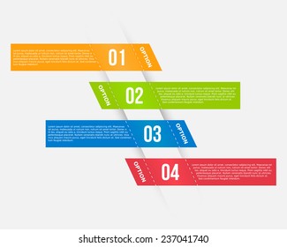 Infographics template with banners