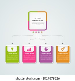 Infographics template for business, education, web design, banners, brochures, flyers. Vector illustration.