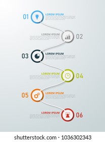 Infographics template for business, education, web design, banners, brochures, flyers. Vector illustration.