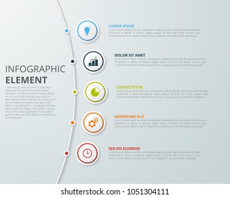 Infographics template for business, education, web design, banners, brochures, flyers. Vector illustration.