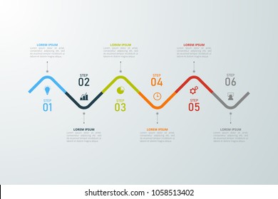 Infographics template for business, education, web design, banners, brochures, flyers. Vector illustration.