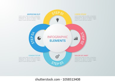 Infographics template for business, education, web design, banners, brochures, flyers. Vector illustration.