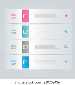Infographics template for business, education, web design, banners, brochures, flyers. Vector illustration.