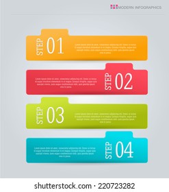 Infographics template for business, education, web design, banners, brochures, flyers. Vector illustration.