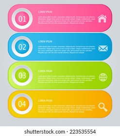 Infographics template for business, education, web design, banners, brochures, flyers. Vector illustration.