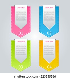 Infographics template for business, education, web design, banners, brochures, flyers. Vector illustration.