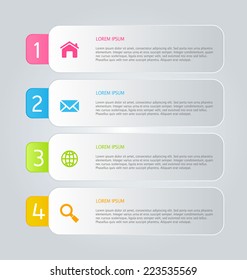 Infographics template for business, education, web design, banners, brochures, flyers. Vector illustration.