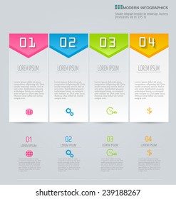 Infographics template for business, education, web design, banners, brochures, flyers. Vector illustration.