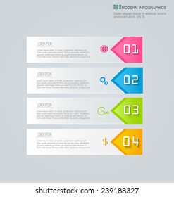 Infographics template for business, education, web design, banners, brochures, flyers. Vector illustration.
