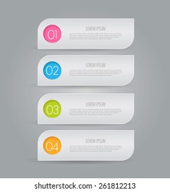 Infographics template for business, education, web design, banners, brochures, flyers. Vector illustration.