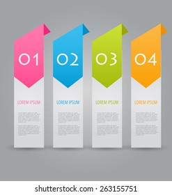 Infographics template for business, education, web design, banners, brochures, flyers. Vector illustration.
