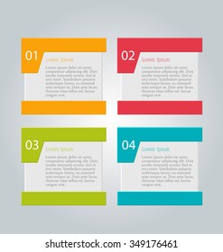 Infographics template for business, education, web design, banners, brochures, flyers. Vector illustration.