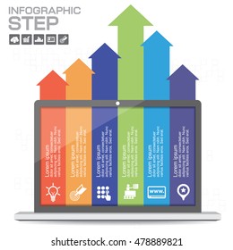 Infographics template for business, education, web design, banners, brochures, flyers. Vector illustration.